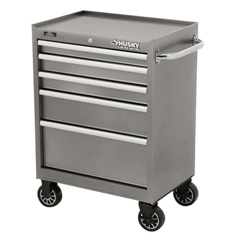 husky 27 5-drawer steel tool cabinet|husky wheeled tool cabinet.